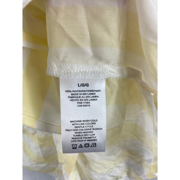 NWT Shady Lady Yellow Button Down Pajama Top L - Picture 3 of 4